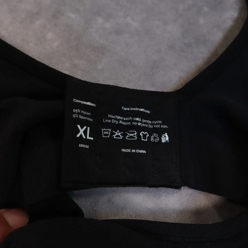 Truekind Daily Comfort Wirefree Shaper Bra Black XL Seamless Scoop Neck 10022